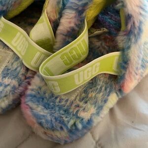 UGG Multicolor Fuzzy Slippers